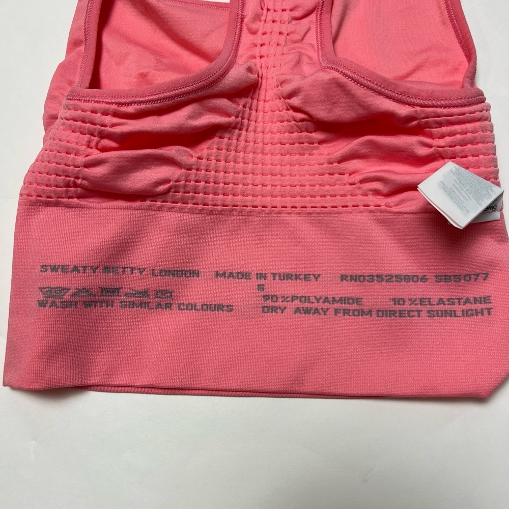 Sweaty Betty Longline Stamina Seamless Sports Bra Calypso Pink Small NWT - Picture 8 of 10